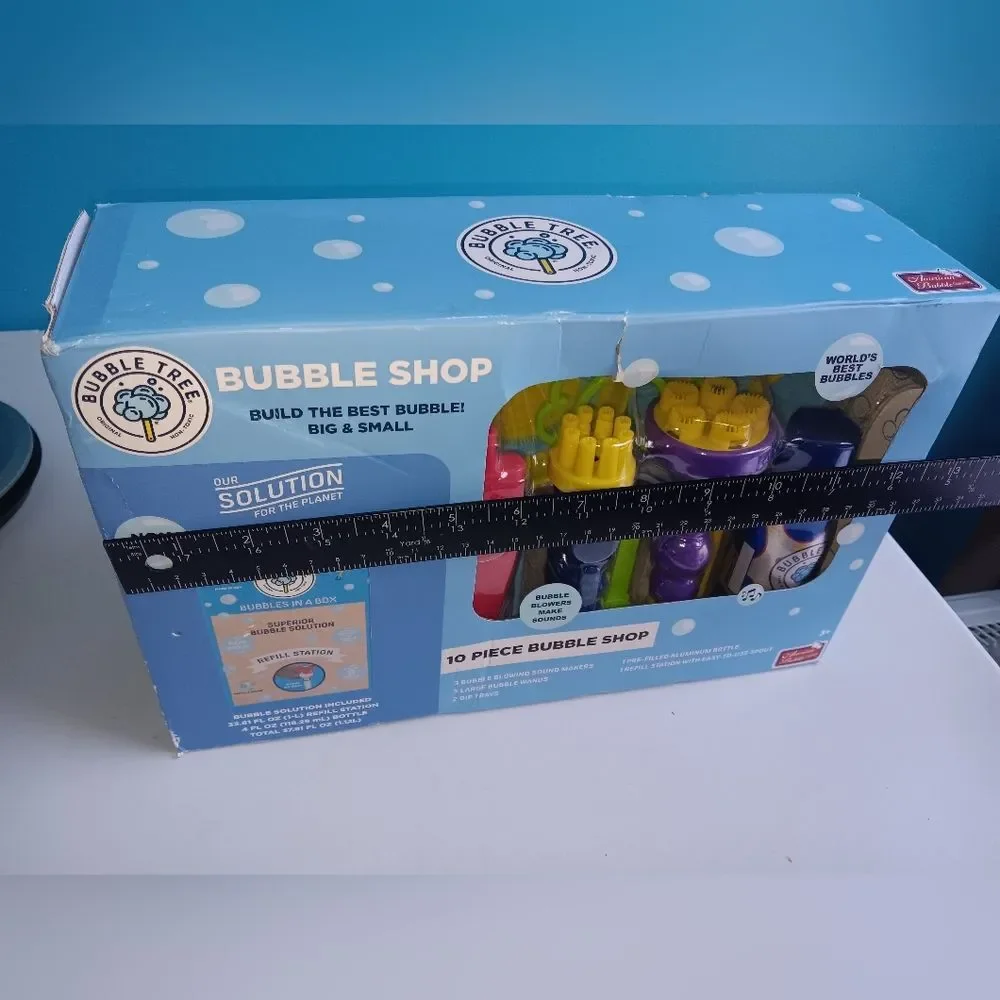 American Bubble Company Bubble Tree Non-Toxic 10-Piece Bubble Shop NWOT